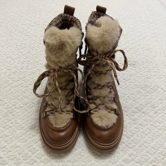 Circus by Sam Edelman Gretchen Shearling Hiker Boots Women’s Size 7 NWOB - Picture 3 of 14